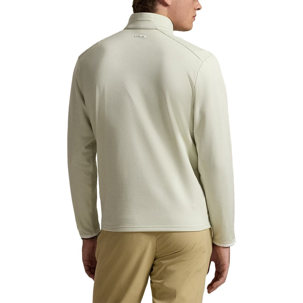 Ralph Lauren Luxury Performance Driver 1/4 Zip Golf Pullover (Houndstooth) Ceramic White - SP25 Men