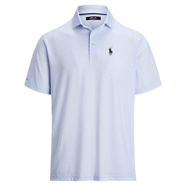 Ralph Lauren Lightweight Airlfow Golf Polo (Golf Club Bags Print) Office Blue - SP25 Men