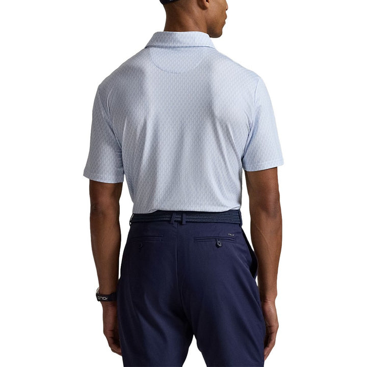 Ralph Lauren Lightweight Airlfow Golf Polo (Golf Club Bags Print) Office Blue - SP25 Men