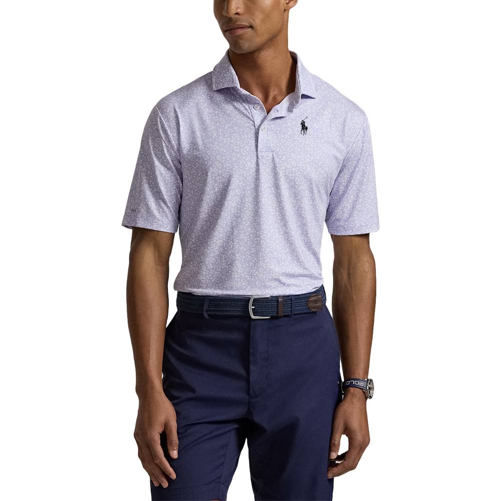 Ralph Lauren Lightweight Airlfow Golf Polo (Micro Toss Floral Print) Powder Purple - SP25 Men