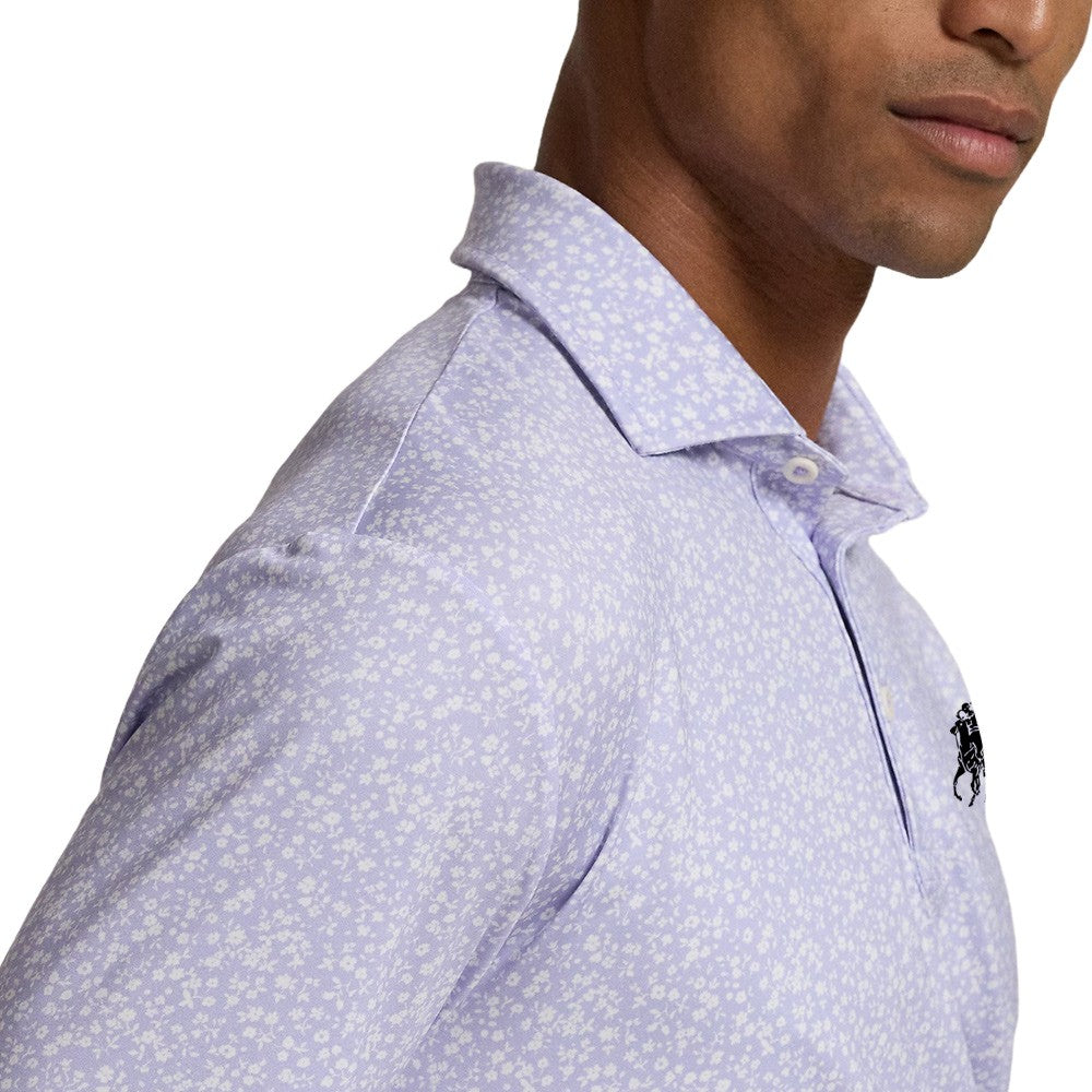Ralph Lauren Lightweight Airlfow Golf Polo (Micro Toss Floral Print) Powder Purple - SP25 Men