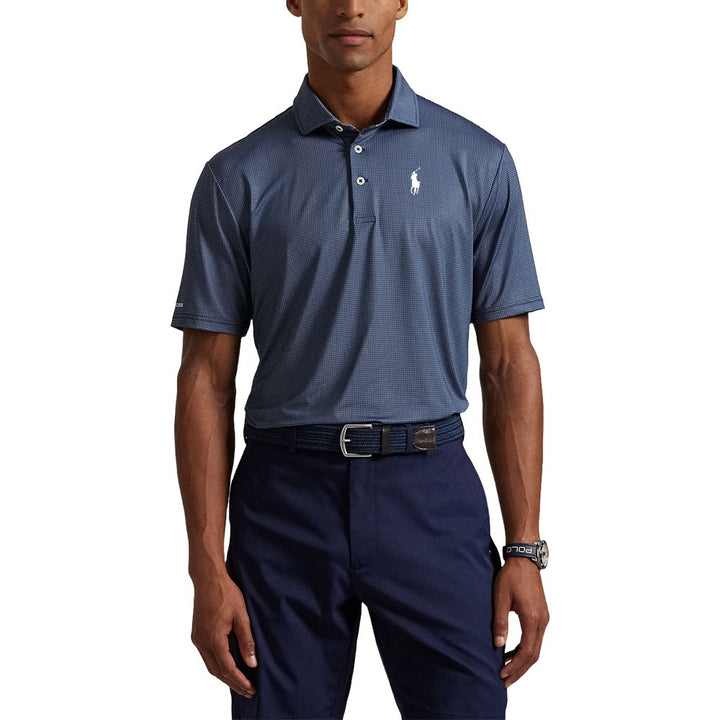 Ralph Lauren Classic Fit Performance Golf Polo Micro Cube Office Blue - SP25 Men