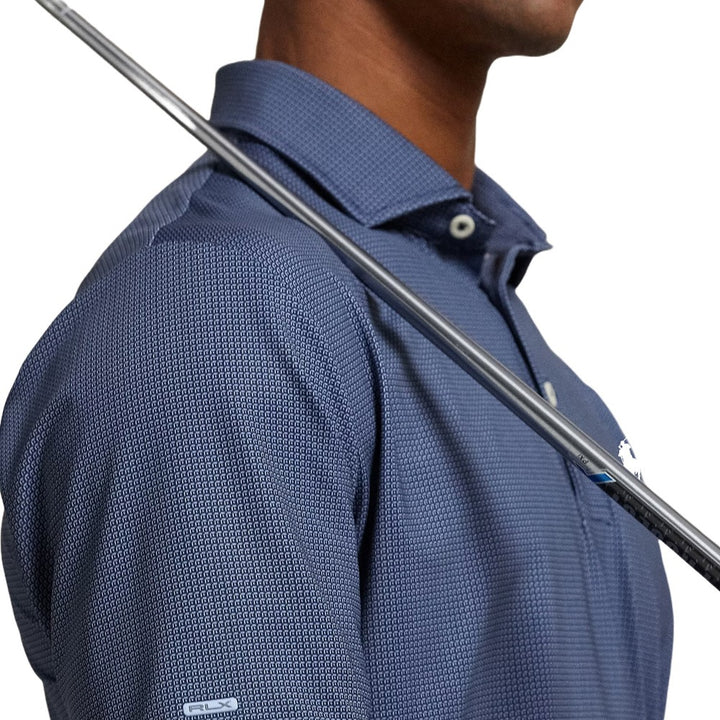 Ralph Lauren Classic Fit Performance Golf Polo Micro Cube Office Blue - SP25 Men
