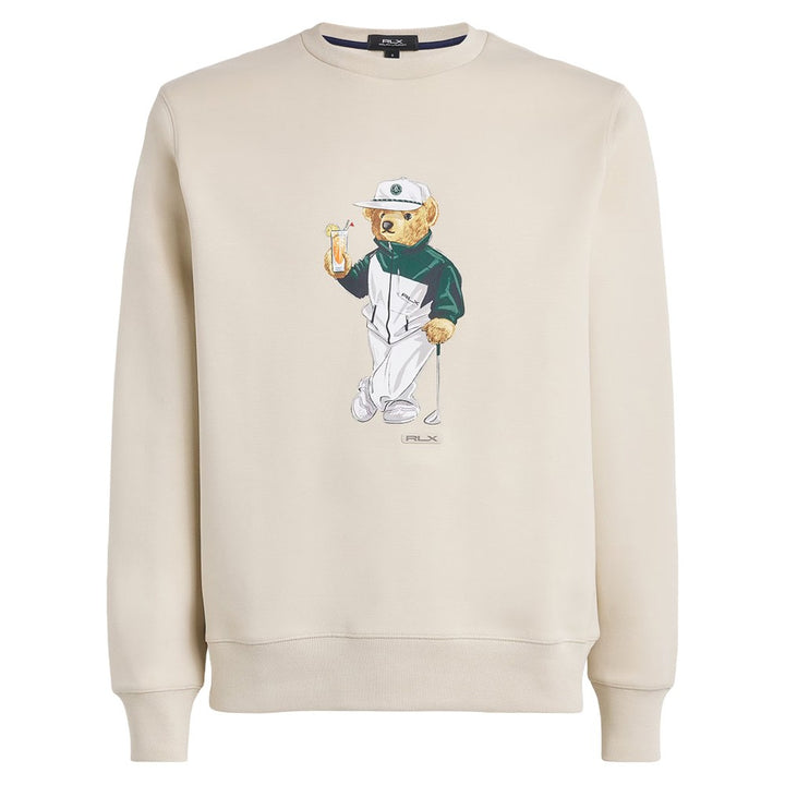 Ralph Lauren Classic Polo Bear Double-Knit Sweatshirt Golf Sweater Basic Sand - SP25