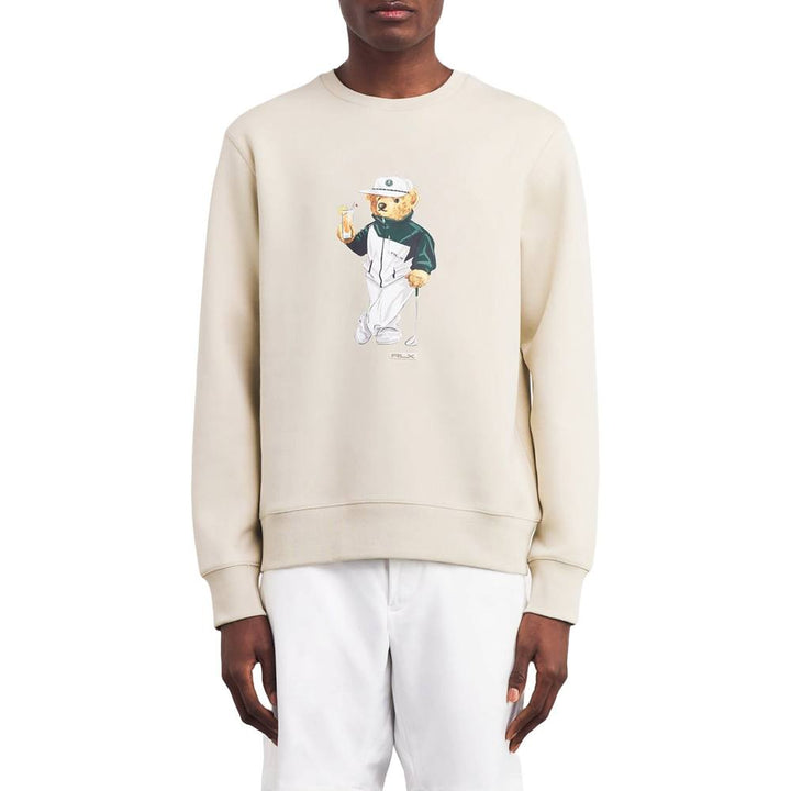 Ralph Lauren Classic Polo Bear Double-Knit Sweatshirt Golf Sweater Basic Sand - SP25
