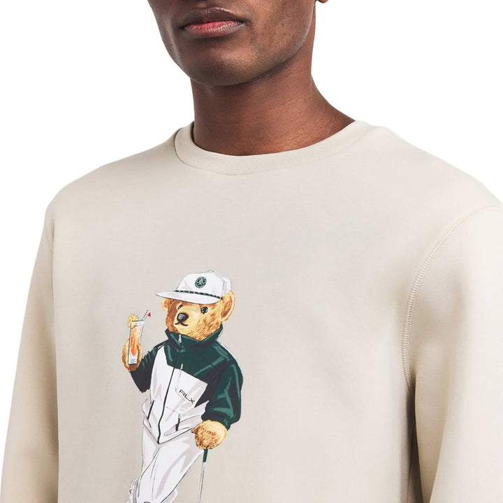 Ralph Lauren Classic Polo Bear Double-Knit Sweatshirt Golf Sweater Basic Sand - SP25