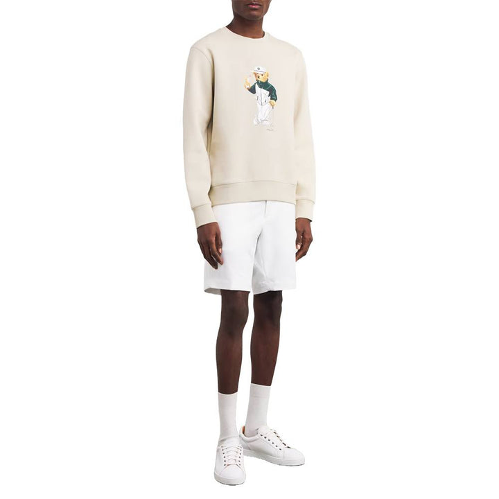 Ralph Lauren Classic Polo Bear Double-Knit Sweatshirt Golf Sweater Basic Sand - SP25