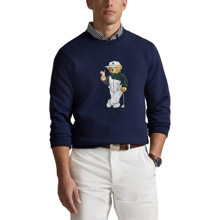 Ralph Lauren Classic Polo Bear Double-Knit Sweatshirt Golf Sweater Refined Navy - SP25