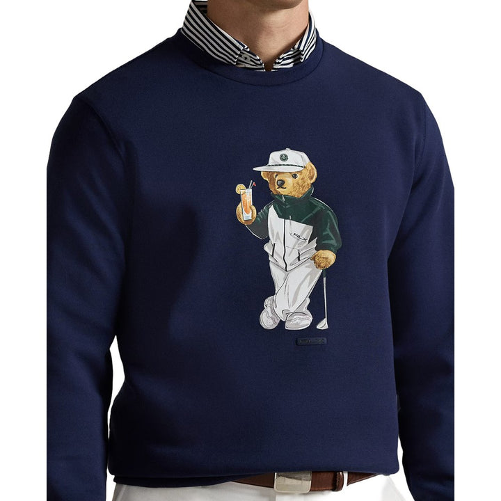 Ralph Lauren Classic Polo Bear Double-Knit Sweatshirt Golf Sweater Refined Navy - SP25