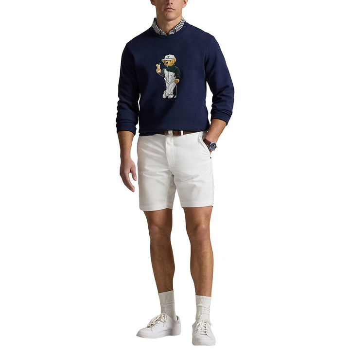 Ralph Lauren Classic Polo Bear Double-Knit Sweatshirt Golf Sweater Refined Navy - SP25