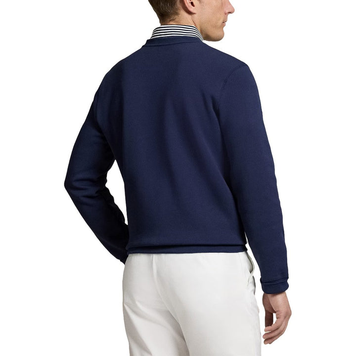 Ralph Lauren Classic Polo Bear Double-Knit Sweatshirt Golf Sweater Refined Navy - SP25