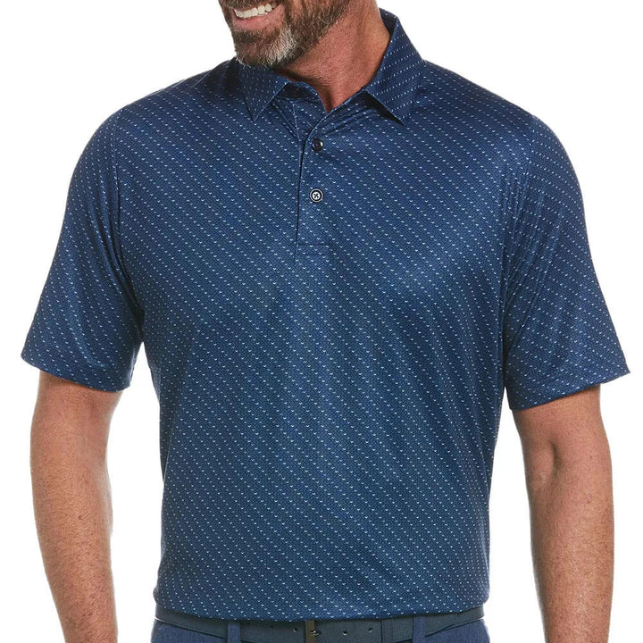 Callaway Swing Tech Allover Chevron Golf Polo Peacoat - SS25