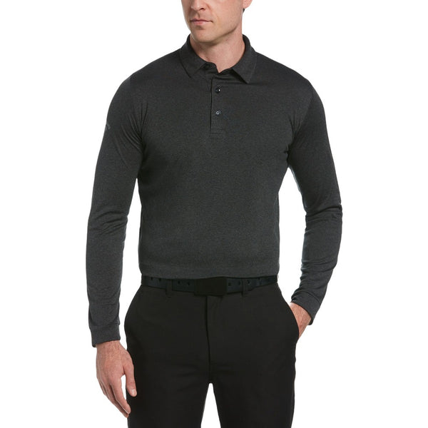 Callaway Air Texturized Premium Yarn Golf Polo Black Heather - SS25