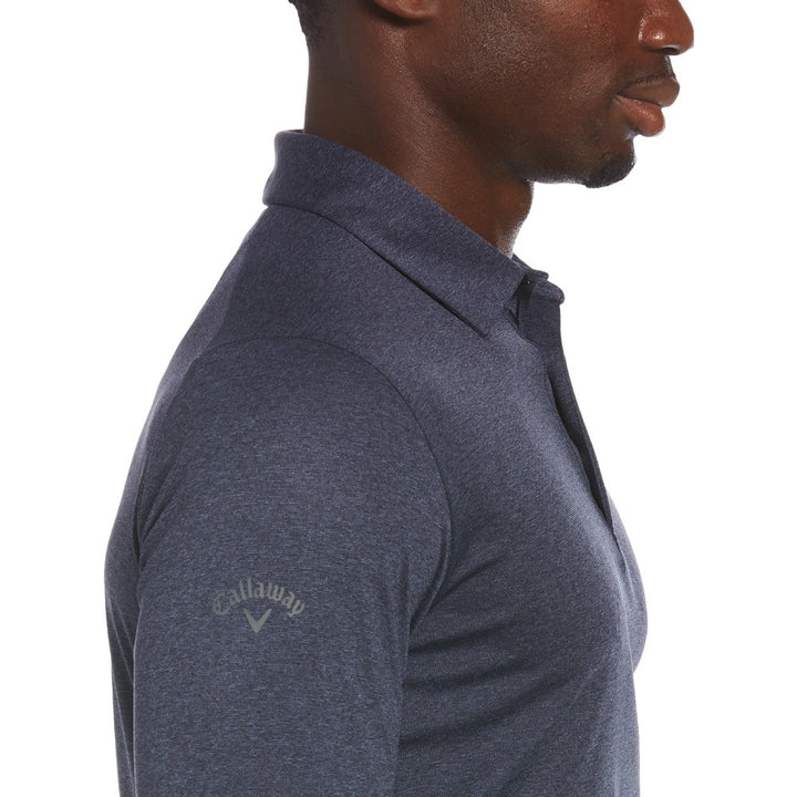 Callaway Air Texturized Premium Yarn Golf Polo Navy Chambry Heather - SS25