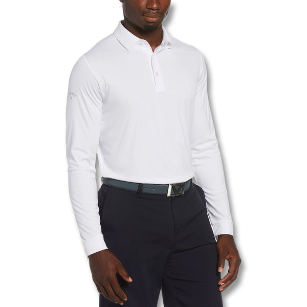 Callaway Air Texturized Premium Yarn Golf Polo Bright White - SS25