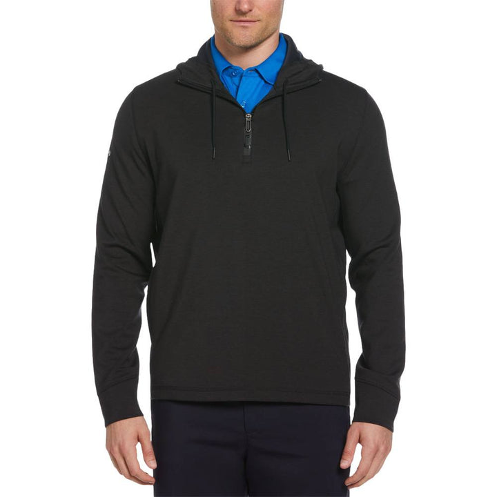 Callaway Premium Aquapel 1/4 Zip Hoodie Golf Jacket Black Heather - SS25