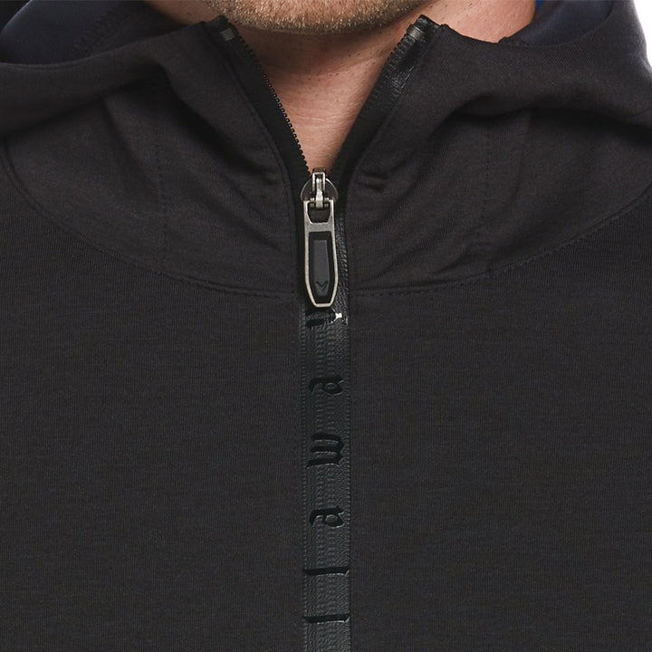 Callaway Premium Aquapel 1/4 Zip Hoodie Golf Jacket Black Heather - SS25