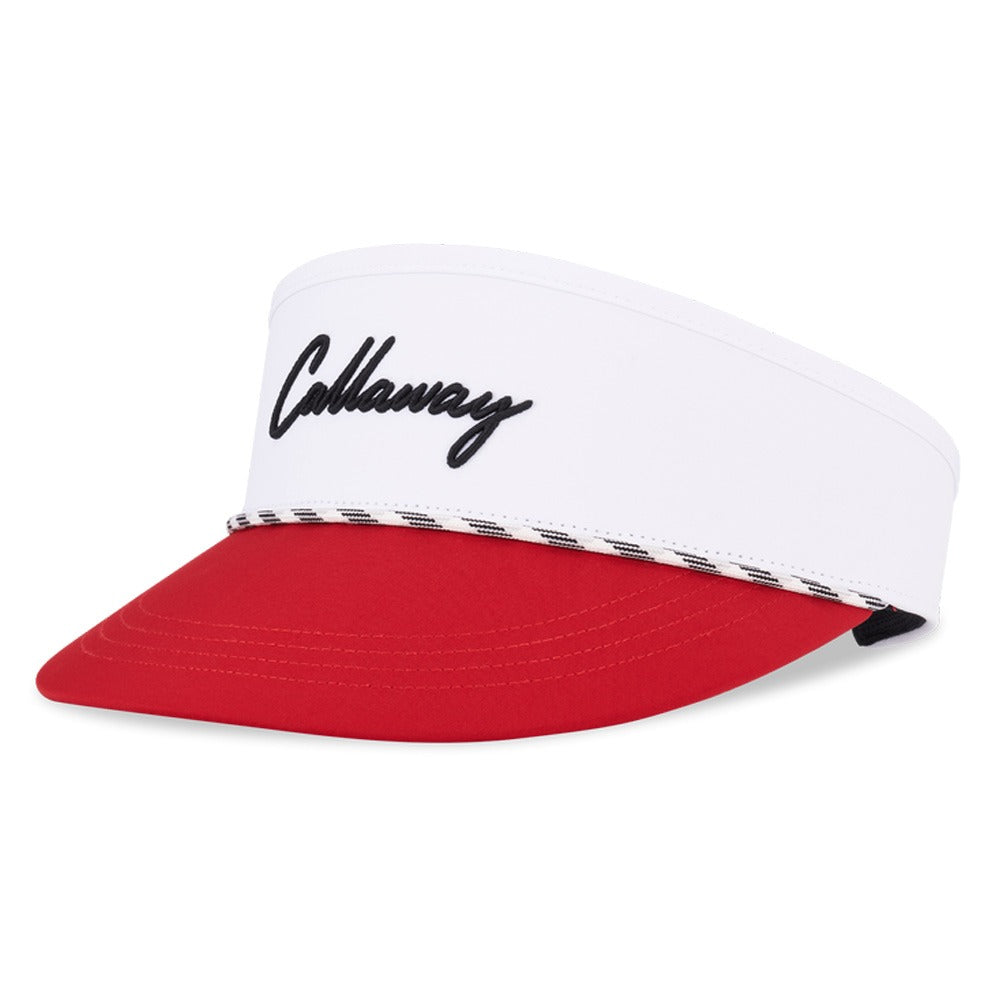 Callaway Birdie Putt Rope Golf Visor White/Red - 25