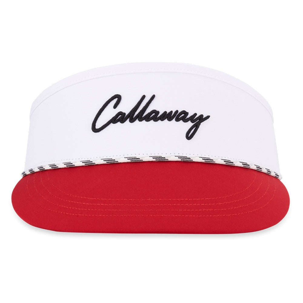 Callaway Birdie Putt Rope Golf Visor White/Red - 25