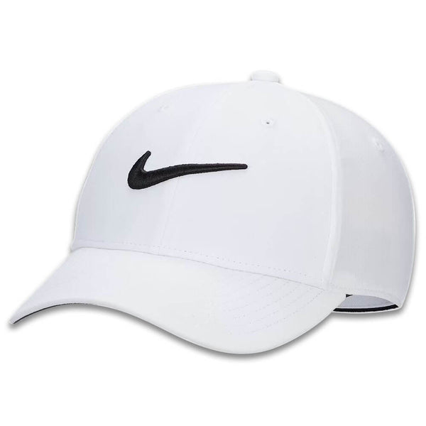 Nike Dri-FIT Club Structured Swoosh Golf Cap White/Black - FW25 Men