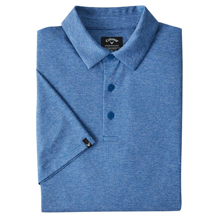 Callaway Premium Heather Soft Touch Golf Polo Galaxy Blue Heather - SS25