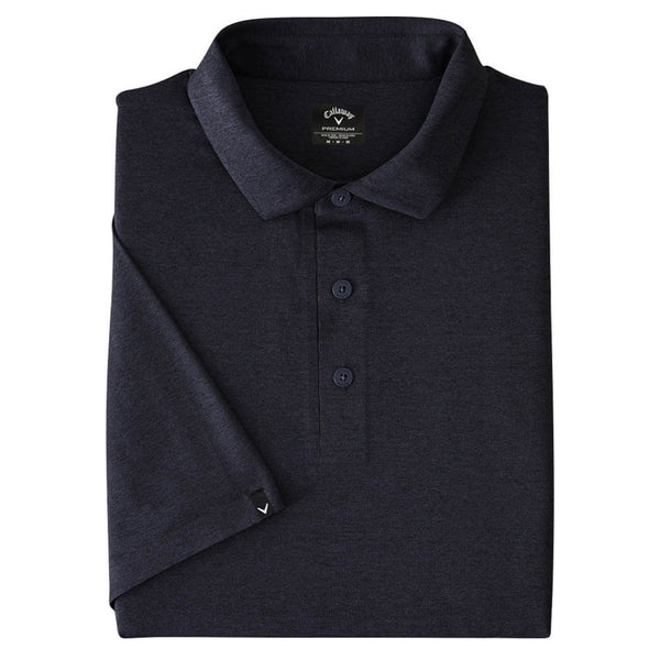 Callaway Premium Fineline Soft Touch Golf Polo Ebony Heather - SS25