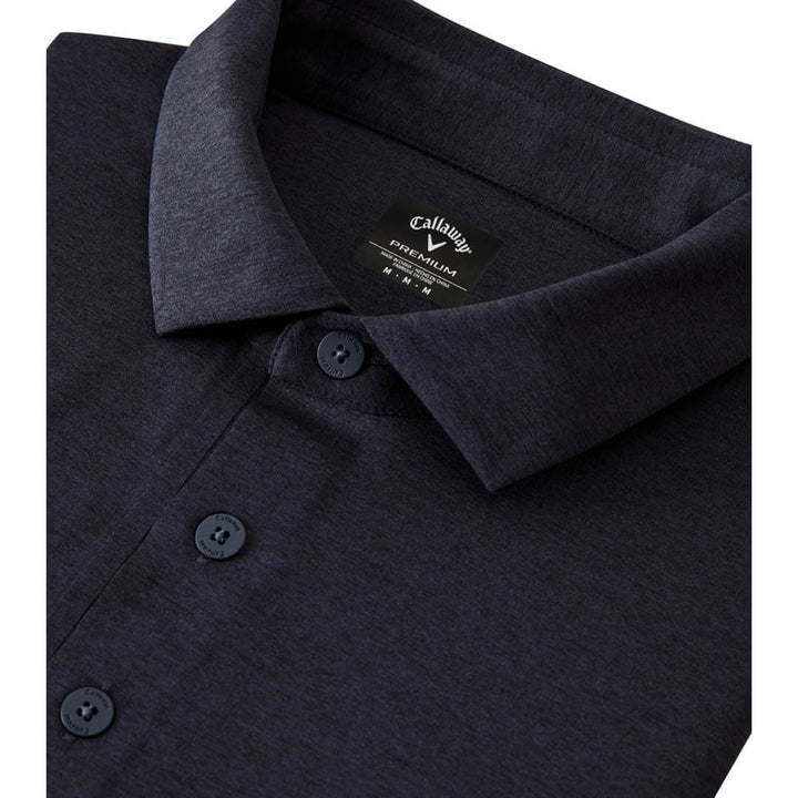 Callaway Premium Fineline Soft Touch Golf Polo Ebony Heather - SS25