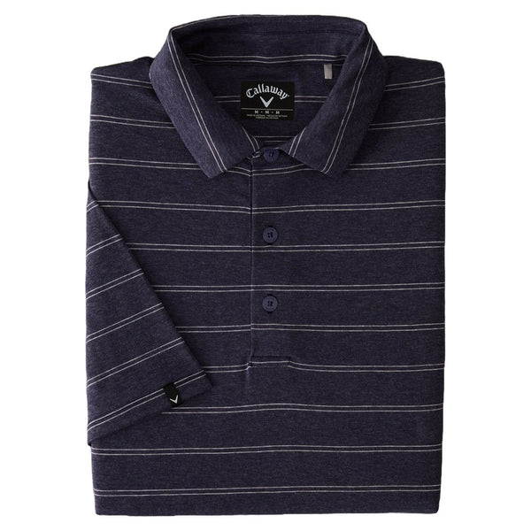 Callaway Premium Fashion Stripe Golf Polo Peacoat - SS25 Men