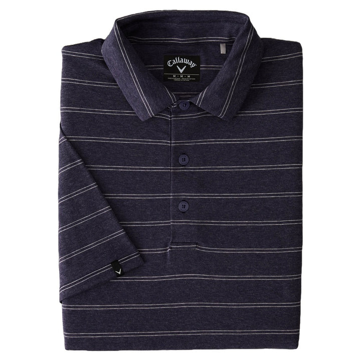 Callaway Premium Fashion Stripe Golf Polo Peacoat - SS25 Men