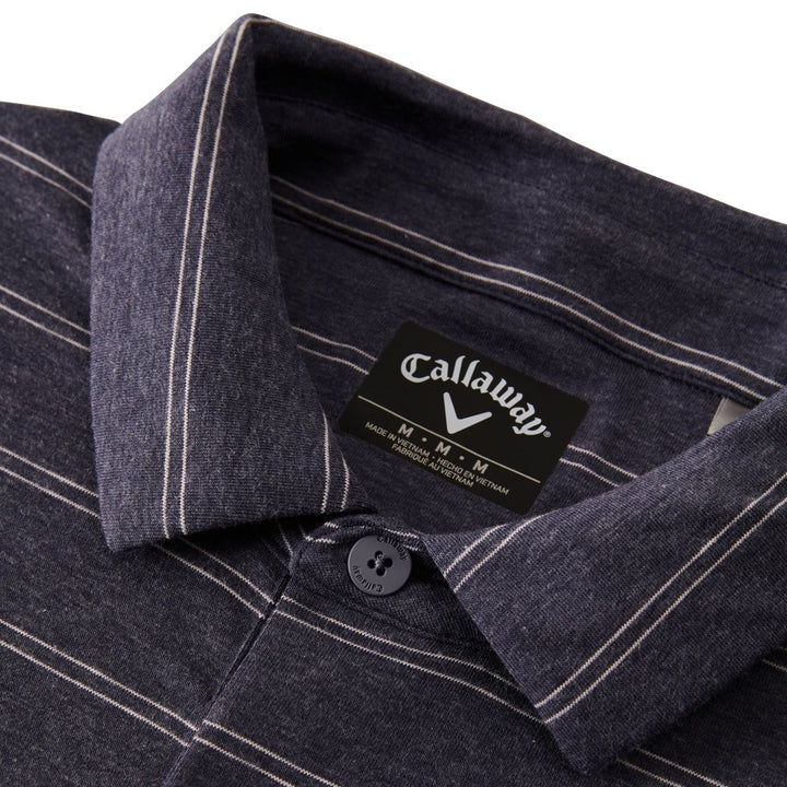 Callaway Premium Fashion Stripe Golf Polo Peacoat - SS25 Men