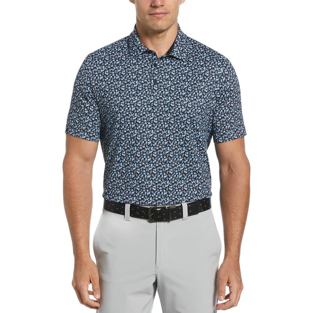 Callaway Polaroid Confetti Print Golf Polo Caviar - SS25