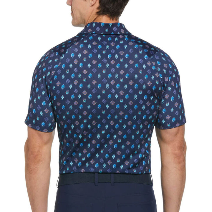 Callaway Negroni Print Golf Polo Peacoat - SS25 Men