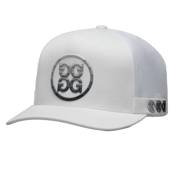 Gfore Gradient Circle G's Cotton Twill Trucker Golf Cap Snow - SP25