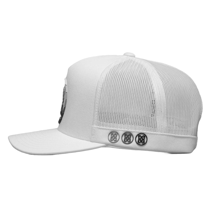 Gfore Gradient Circle G's Cotton Twill Trucker Golf Cap Snow - SP25