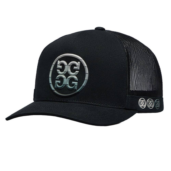 Gfore Gradient Circle G's Cotton Twill Trucker Golf Cap Onyx - SP25
