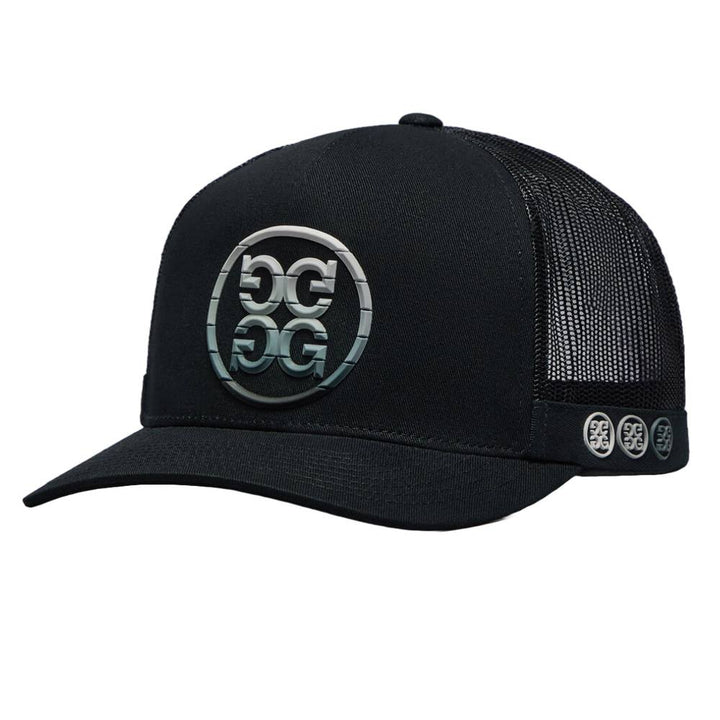 Gfore Gradient Circle G's Cotton Twill Trucker Golf Cap Onyx - SP25