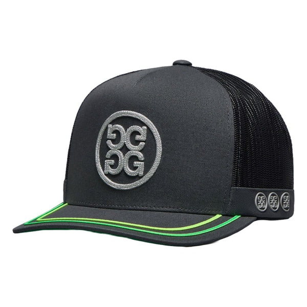 Gfore Soutache Knit Interlock Tall Trucker Golf Cap Charcoal - SP25