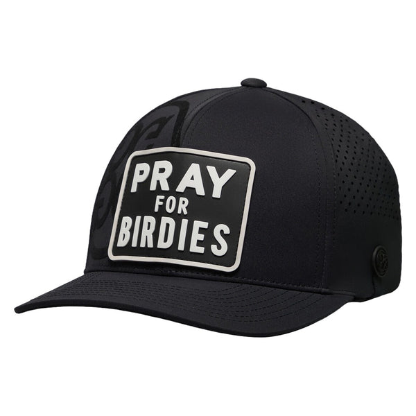 Gfore Pray For Birdies Patch Perforated Delta Golf Cap Onyx - SP25 Men