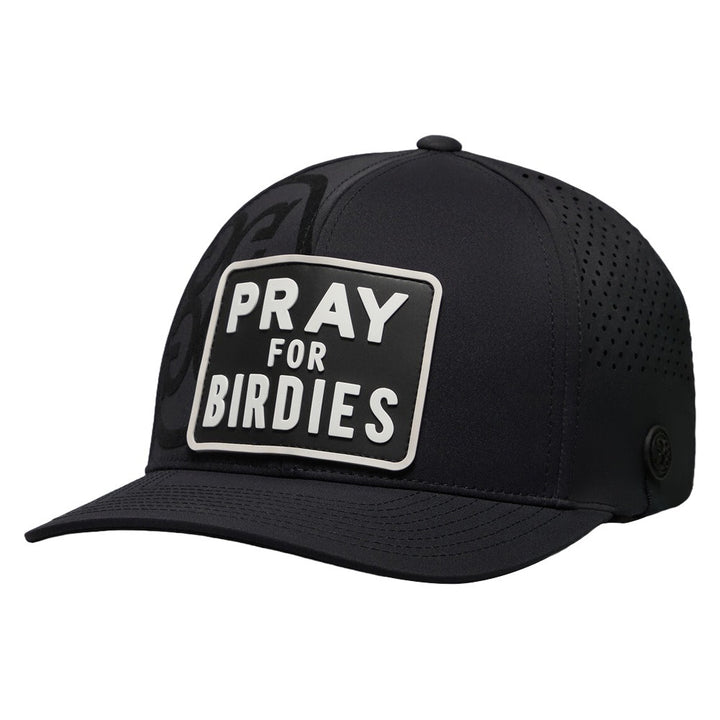 Gfore Pray For Birdies Patch Perforated Delta Golf Cap Onyx - SP25 Men