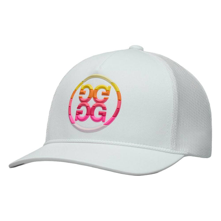 Gfore Gradient Circle G's Cotton Twill Trucker Golf Cap Snow - SP25 Women