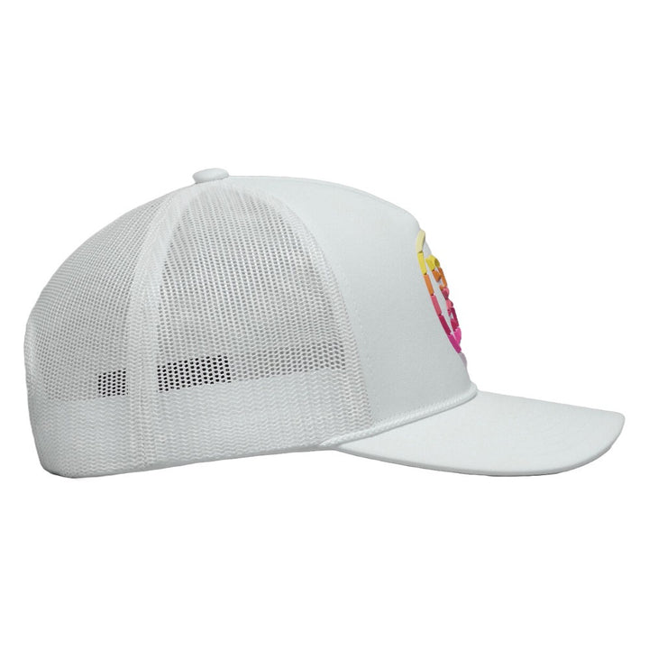 Gfore Gradient Circle G's Cotton Twill Trucker Golf Cap Snow - SP25 Women