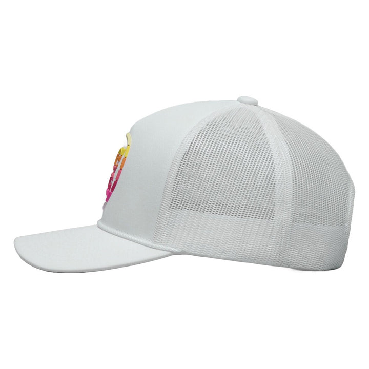Gfore Gradient Circle G's Cotton Twill Trucker Golf Cap Snow - SP25 Women