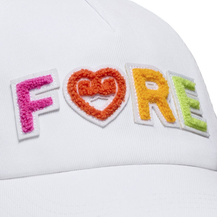 Gfore Chenille Fore Relaxed Golf Cap Snow - SP25 Women