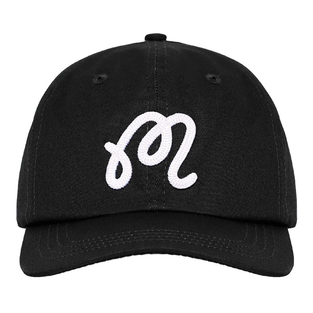 新品　MALBON GOLF Script Chainstitch キャップ Malbon M Script Chainstitch Painters Golf Cap Black - SS25 Men
