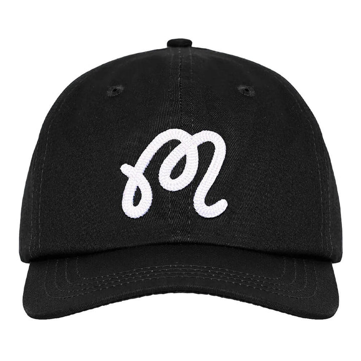 Malbon M Script Chainstitch Painters Golf Cap Black - SS25 Men