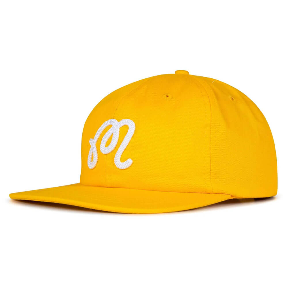 Malbon M Script Chainstitch Painters Golf Cap Gold - SS25 Men
