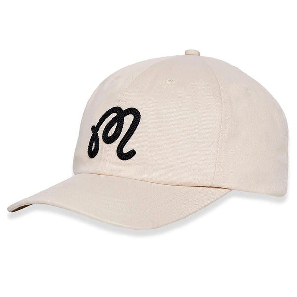 Malbon M Script Chainstitch Painters Golf Cap Ivory - SS25 Men