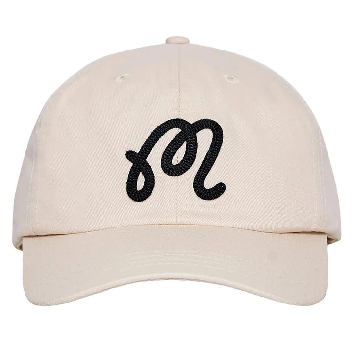 Malbon M Script Chainstitch Painters Golf Cap Ivory - SS25 Men