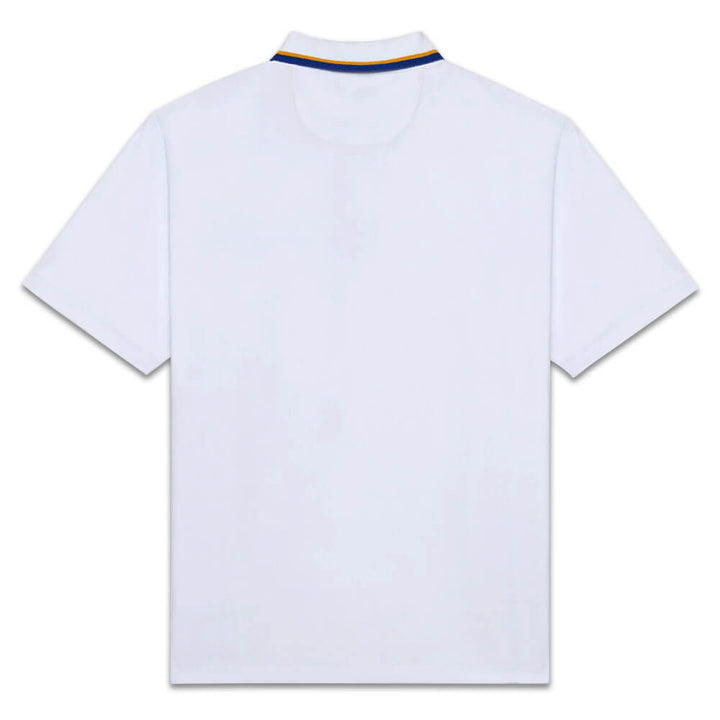 Malbon Grasse Pique Golf Polo White - SS25 Men