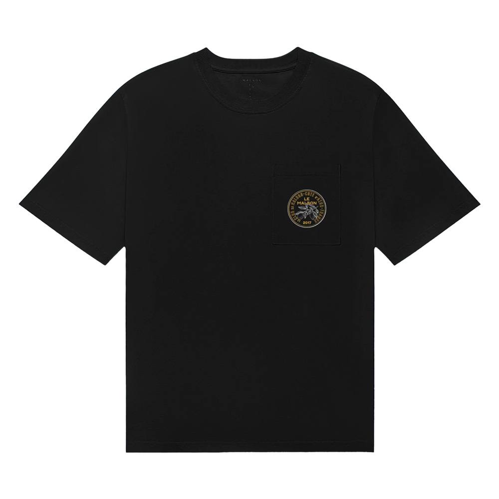 Malbon Citron Pocket Golf T-Shirt Black - SS25 Men – Golfio